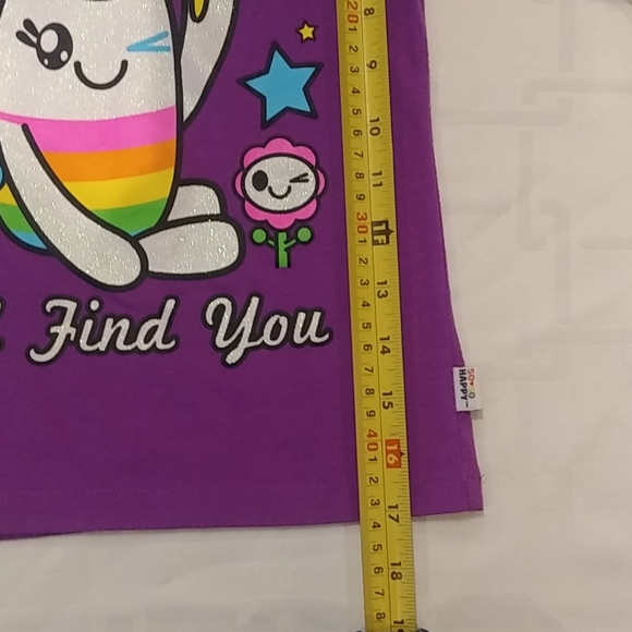 Purple Long Sleeve Happy Will Find You T-Shirt - Picture 2 of 8